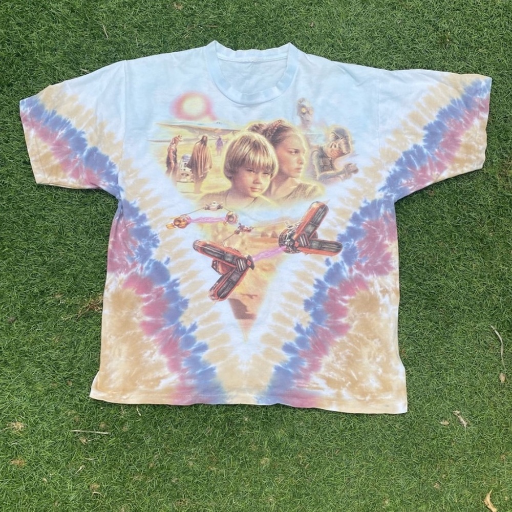 Star Wars Ultra Rare Anakin Skywalker AOP Size L Tee Episode 1 Darth Maul